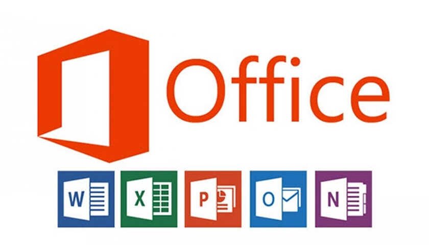 The MS Office logo, featuring a sleek and modern design with four colorful tiles—red, blue, green, and yellow—arranged to form a square, symbolizing the suite's diverse productivity tools.