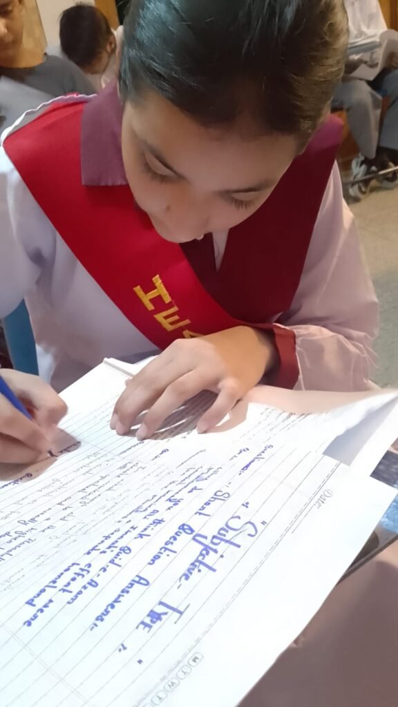 Writing Skills at Gateway International School Lahore.