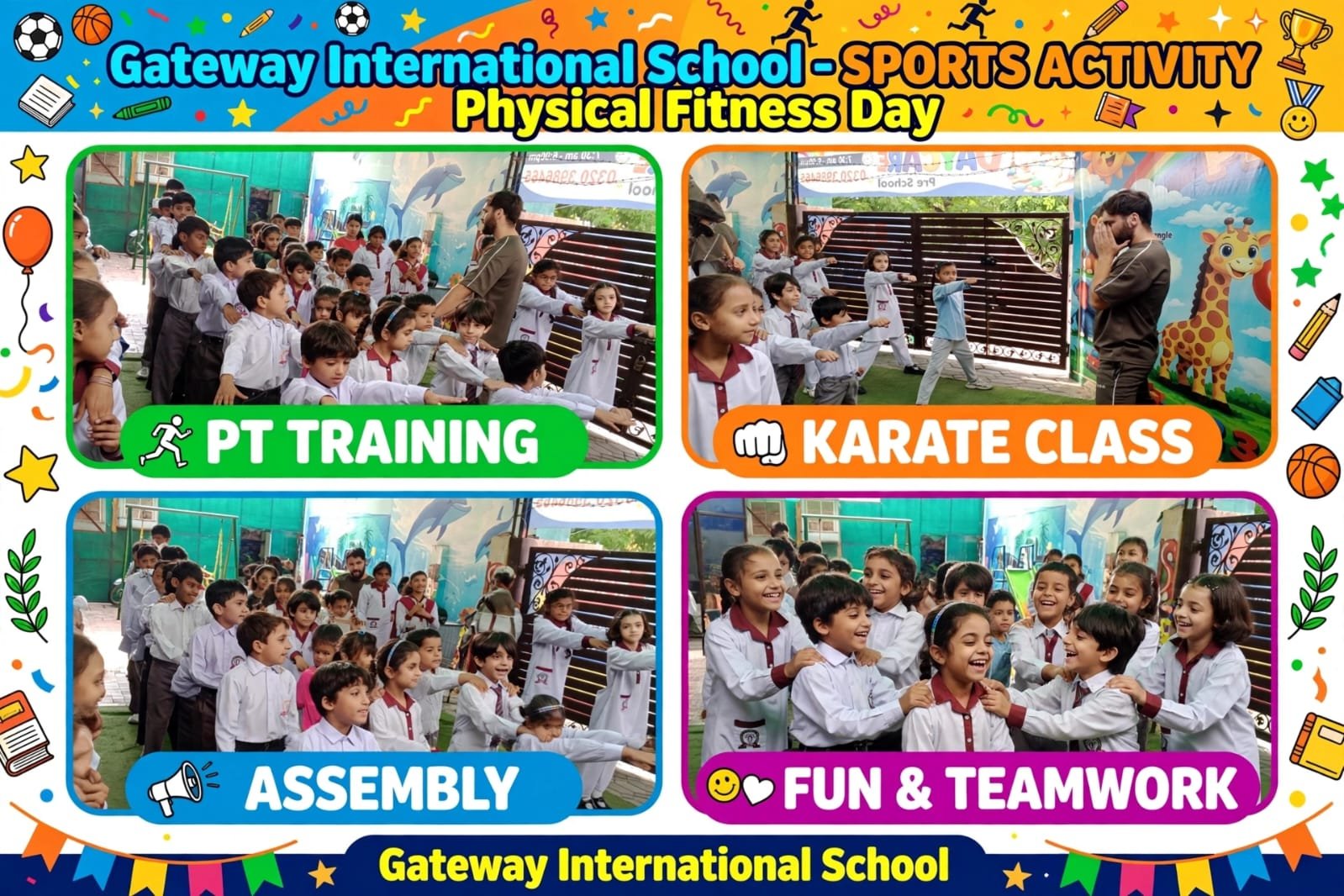 Physical Fitness Activities at Gateway International School Lahore during Physical Fitness Day