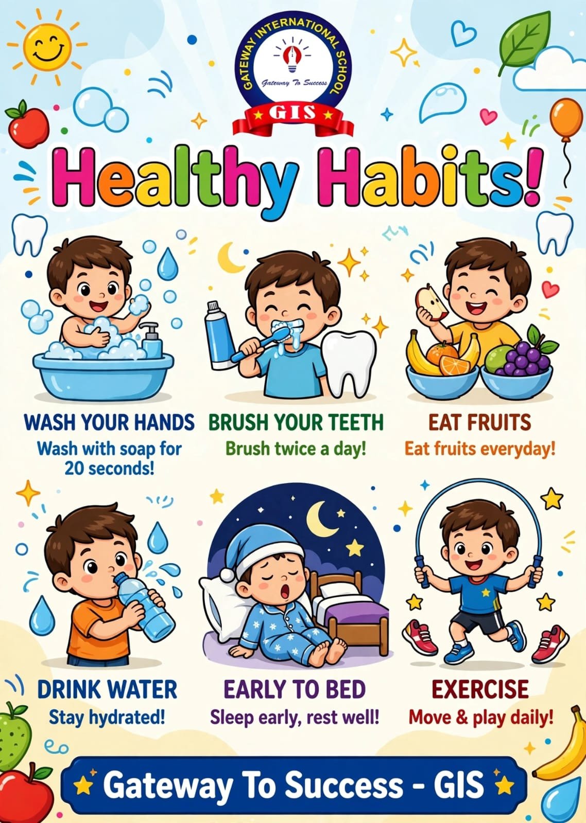 Healthy Habits for Kids Class Prep Activity at Gateway International School Lahore